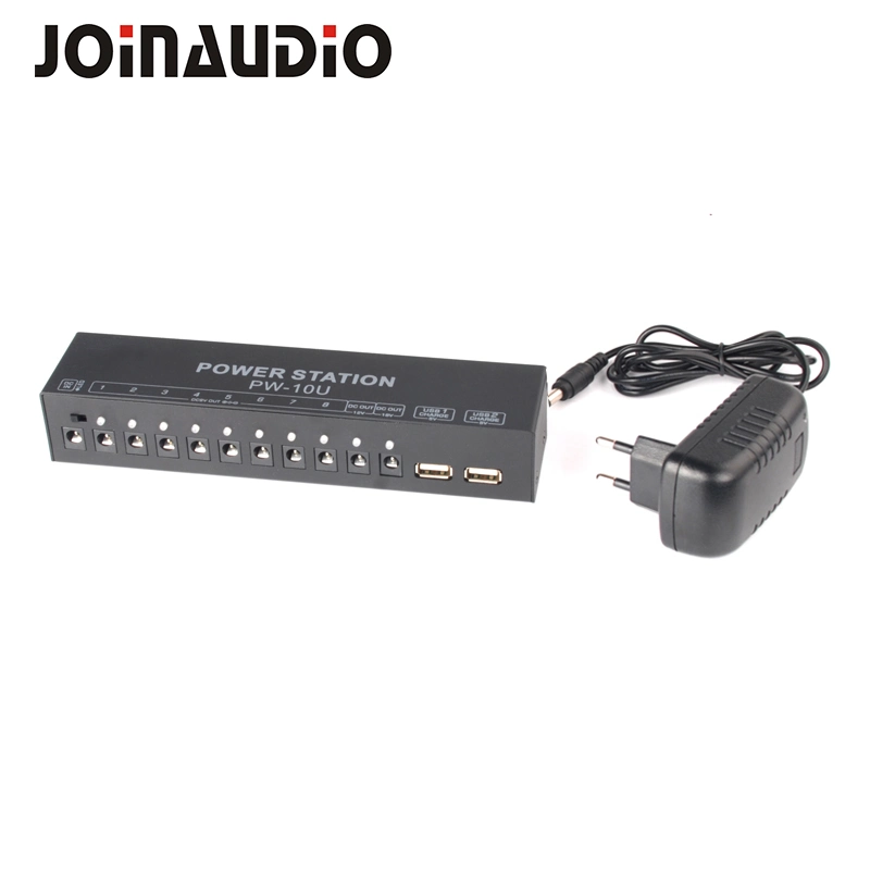 Power Supply Station Distributor 10 Isolated DC Outputs for 9V/ 12V/ 18V Guitar Effect Pedal with USB